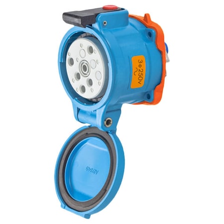 Meltric Pin & Sleeve Receptacle, 50 A, 250V AC, Three Phase, 3 Pole, Screw Terminals Wire Connection Type 31-34173-K07-972-NC